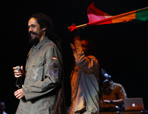 Musician Damian Marley performs during the 2009 Rock the Bells concert at the Nikon at Jones Beach Theater on July 19, 2009 in Wantagh, New York. 