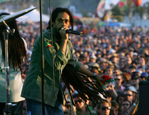 Singer Damian 'Jr Gong' Marley performs during day 1 of the Coachella Music Festival held at the Empire Polo Field on April 27, 2007 in Indio, California.
