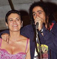 Cindy Breakspeare with son Damien