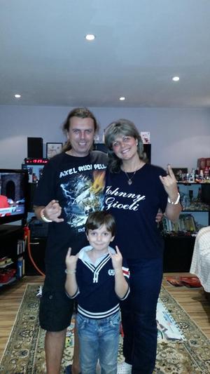 my family and my son who is a great fan of Johnny