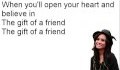 Demi Lovato-Gift of a Friend lyrics on screen